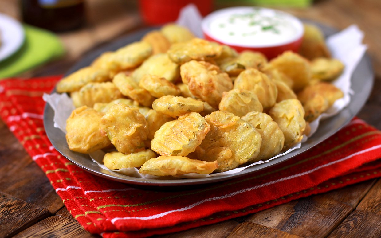 Fried pickle chips