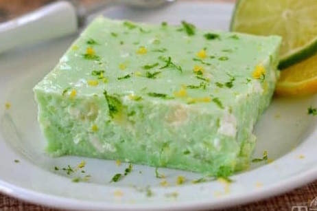 Lime Jell-o cottage cheese