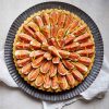A colorful fig tart.