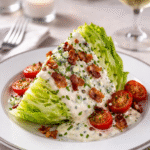 Wedge Salad with Bacon and Gargonzola Dressing